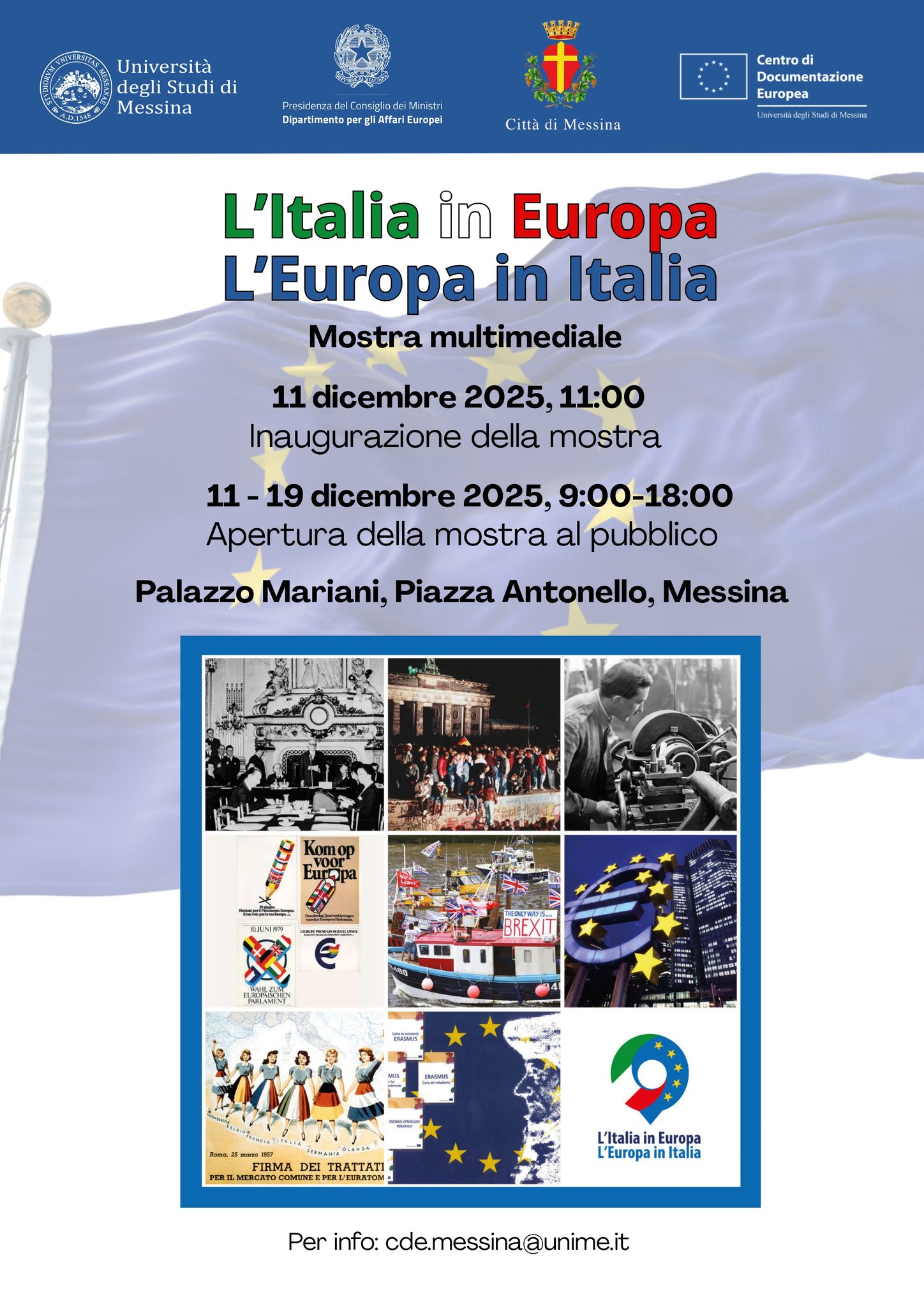 Il Sindaco di Messina apre la mostra "L'Italia in Europa – L'Europa in Italia"