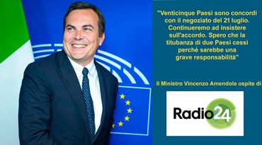 Il Ministro Vincenzo Amendola a Radio 24
