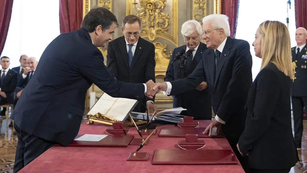 Giuramento del Ministro Raffaele Fitto Giuramento del Ministro Raffaele Fitto