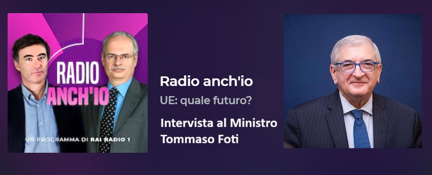 Il Ministro Foti ospite di Radio Anch'io